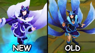 All Ahri Skins NEW and OLD Texture Comparison Rework 2023 League of Legends [upl. by Domenic]