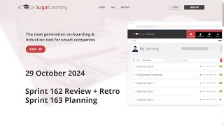 SSW SugarLearning  Sprint 162 Review and Sprint 163 Forecast [upl. by Tnairb]