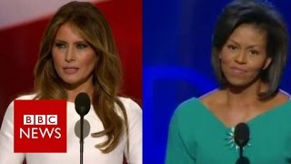 US election Did Melania Trump copy Michelle Obama BBC News [upl. by Fillbert]