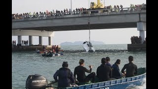 Penang Bridge tragedy  SUV recovered from sea with driver still inside [upl. by Aurel]