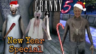 GRANNY 5 Full gameplay  New Year Update Granny Angelina kam thi ab to Grandpa bhi aa gaye😂 [upl. by Anahir438]