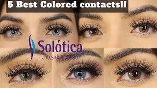 5 BEST NATURAL COLORED CONTACT LENSES FROM SOLOTICA NATURAL COLORS [upl. by Soule]