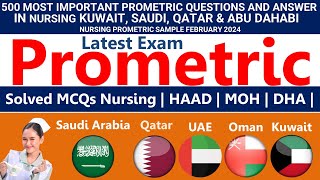 500 Most Important Prometric sample question with answer Kuwait  Saudi Nursing Prometric exam 2024 [upl. by Annaeg]