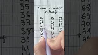 somme de 10 nombres consécutifs mathematics education maths video [upl. by Kalasky]