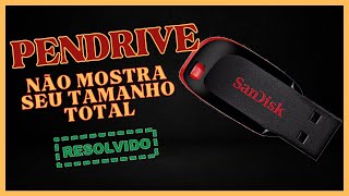 Resolvido Pendrive Não Aparece Seu Tamanho Total [upl. by Powel34]