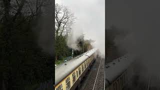 Hinckley Station GWR 7029 98729 Clun castle with class 47773 vintage trains Christmas white Rose [upl. by Luoar]