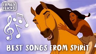 Best Songs From The Spirit Soundtrack  Spirit Stallion of the Cimarron 2002  Family Flicks [upl. by Englis]