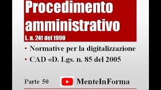 Percorso normativo e CAD  Procedimento amministrativo  Ln 2411990 Parte 50 [upl. by Ahsar]