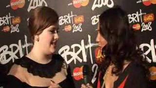 BRITs 2008  ADELE Interview Red Carpet [upl. by Tommie]