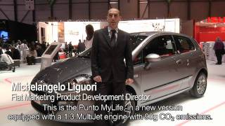 Fiat Punto MyLife  Bologna Motor Show 2011  Interview with Michelangelo Liguori [upl. by Lira807]