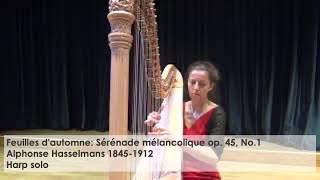 Sérénade mélancolique  Alphonse Hasselmans harp solo [upl. by Tallou]