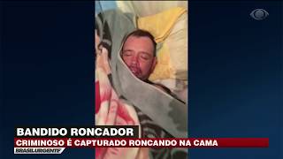 Bandido roncador é preso dormindo [upl. by Onitsuaf]