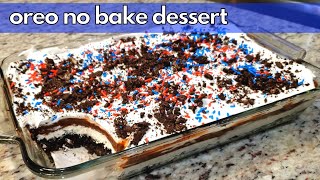 Oreo No Bake Dessert Quick and Easy 4th of July Snack Food [upl. by Alexis]