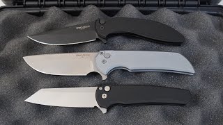 All Three Protech Manual Flippers Protech Malibu Protech Mordax and Protech Cambria Comparison [upl. by Llekim]