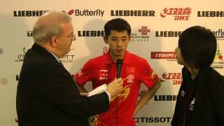 Zhang Jike CHN  Interview 2013 WTTC [upl. by Imit]