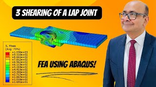 3 Shearing of a LAP JOINT – ABAQUS Tutorial [upl. by Enelahs]