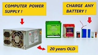 20 Amp Battery Charger with Computer Power Supply  220v AC to 15v  3v  6v  9v  12v  24v DC [upl. by Idrahs]