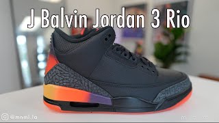 J Balvin Jordan 3 Rio Styling Review [upl. by Krilov]