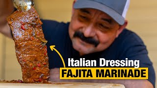 Using Italian Dressing as a Fajita Marinade My Award Winning amp Secret Carne Asada Recipe [upl. by Enelav]