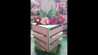 calendrier anniversaire cube  fleurs en papier [upl. by Shayla932]