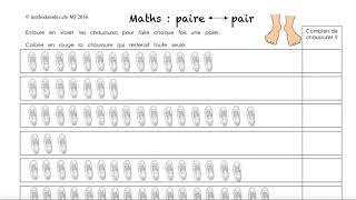 Maths 5P HARMOS Semaine 1 Fiche  pair impair 1 [upl. by Ardaid]