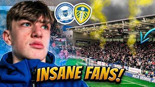 CRAZY LEEDS UNITED AWAY FANS TAKEOVER PETERBOROUGH [upl. by Jollanta]