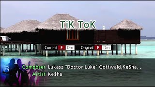 Tik Tok  Kesha Karaoke Version [upl. by Ayirp]