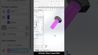 What news solidworks 2022 Threads feature solidworkstutorial boltsolidworks screwsolidworks [upl. by Tnecnev201]