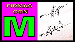 Firmas con M  Como Firmar con M  Firmas elegantes 2024 [upl. by Sheeb681]