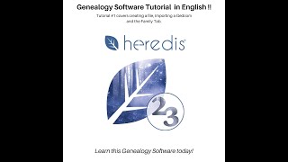 Heredis 2023 for Mac Tutorial 1  an English tutorial for the Heredis 2023 Genealogy Software [upl. by Verene]