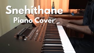 Snehithane  Piano Cover by Rejo Abraham Mathew  Alaipayuthey  AR Rahman [upl. by Welcher]