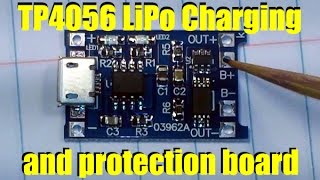 TP4056 LiPo Charging and protection board [upl. by Questa]