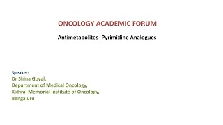 Antimetabolitespyrimidine analogues by Dr Shina Goyal [upl. by Alaehcim]