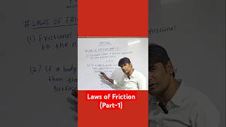 Laws Of Friction Part 1 ll Friction ll For Class 11th NEET and JEE in Shorts [upl. by Dorraj700]