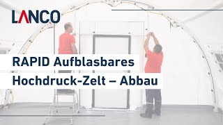 RAPID Aufblasbares HochdruckZelt – Abbau [upl. by Rubi]