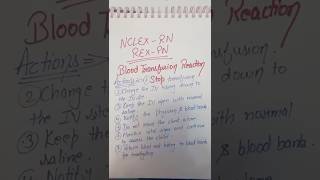 BLOOD TRANSFUSION REACTION nursing nclex rn rpn nurses nursingofficer nursingstudent [upl. by Higginbotham]