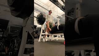 385lbs iso bench press at 195lbs shorts gym motivation workout fitness trend bodybuilding [upl. by Edbert]