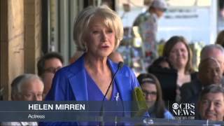 Helen Mirren gets Hollywood Walk of Fame star [upl. by Selec]