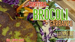 Tortitas de BROCOLI  GARBANZO  LINAZA veganas y deliciosas [upl. by Irisa]