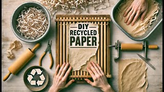 How to Make Your Own Recycled Paper at Home ♻️📄 [upl. by Florenza]