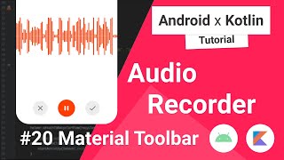 Audio Recorder 20 Material Toolbar [upl. by Darsey]