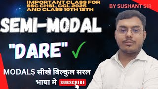 Modals  Dare Modal  uses of Dare  Modals in english grammar englishgrammar [upl. by Lohner748]