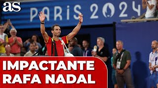 NADAL  IMPACTANTES DECLARACIONES tras PERDER en PARIS 2024 JJOO con ALCARAZ [upl. by Naiviv]