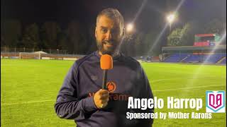 FC Halifax Town post match interview with Angelo Harrop [upl. by Lynnell112]