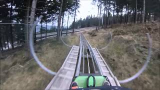 Sommerrodelbahn HahnenkleeBocksberg Oktober 2014 HD [upl. by Jsandye798]