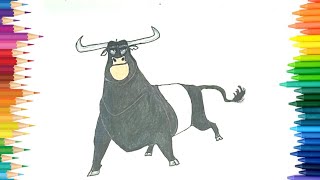 Ferdinand Character Maquina Bull Drawing step by step [upl. by Landau]