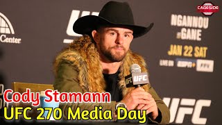 Cody Stamann Ready to Prove American Wrestling is Superior to Dagestani Wrestling  UFC 270 [upl. by Dollar]