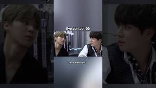 Anyone want this type of eye contact 👀shy kook🤭jikook jimin jungkook bts shorts viralshorts [upl. by Norwood]