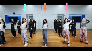 GOLD Itzy Dance Practice Mirrored 3 Members Version Guide Arrows Trio 4K [upl. by Nahgeem545]