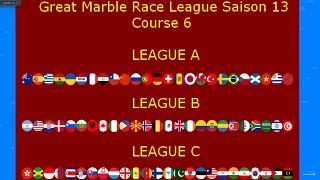 Great Marble Race League  Course 6 Saison 13  League A League B League C Algodoo [upl. by Bergquist]